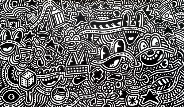 2022 Ottograph canvas - The sound of a machete - 85x155 cm